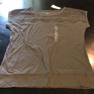 NWT Small Ann Taylor Loft Army Green Lace Top 🌟